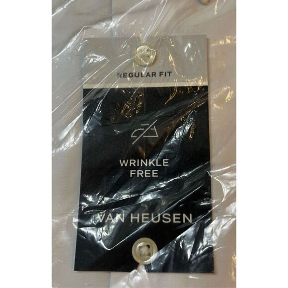 Van Heusen Men's Dress Shirt Regular Fit Poplin Solid - Picture 4 of 6